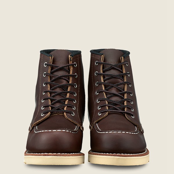 Red Wing Heritage Boots Dark Brown - Red Wing Womens 6-inch Classic Moc - Short Oro-iginal Leather -